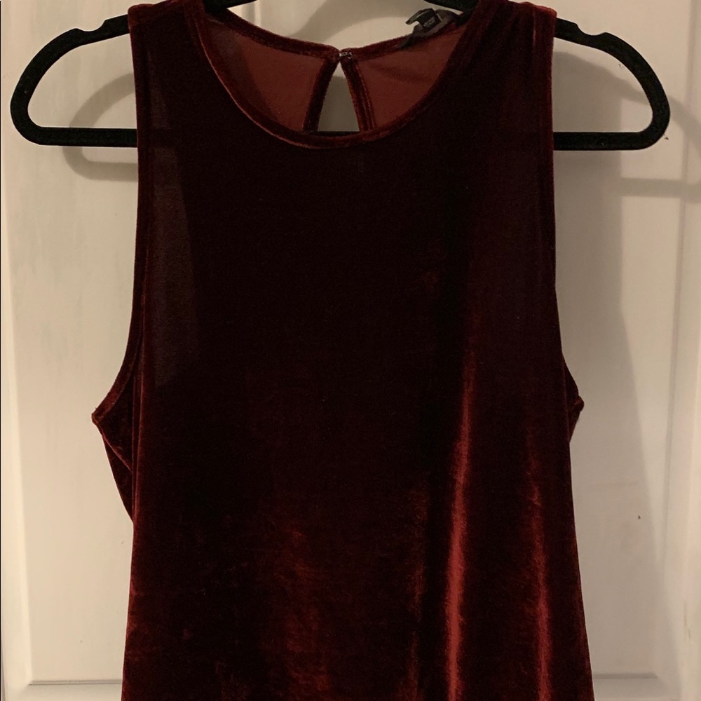 Velvet tank (red)
